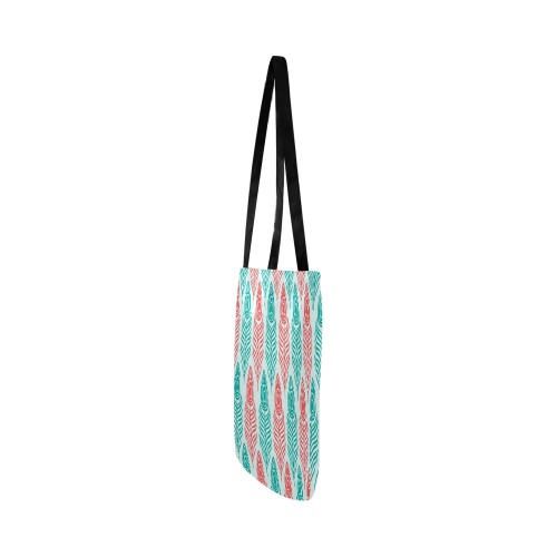 Blue and pink feathers pattern Reusable Shopping Bag Model 1660 (Two sides)