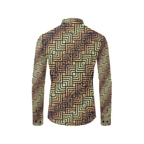 Gold by Artdream Men's All Over Print Casual Dress Shirt (Model T61)