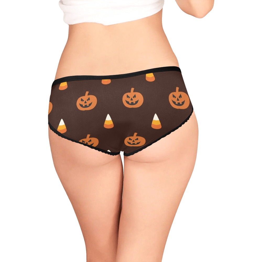 Pumpkins and Candy Corn Women's All Over Print Girl Briefs (Model L14)