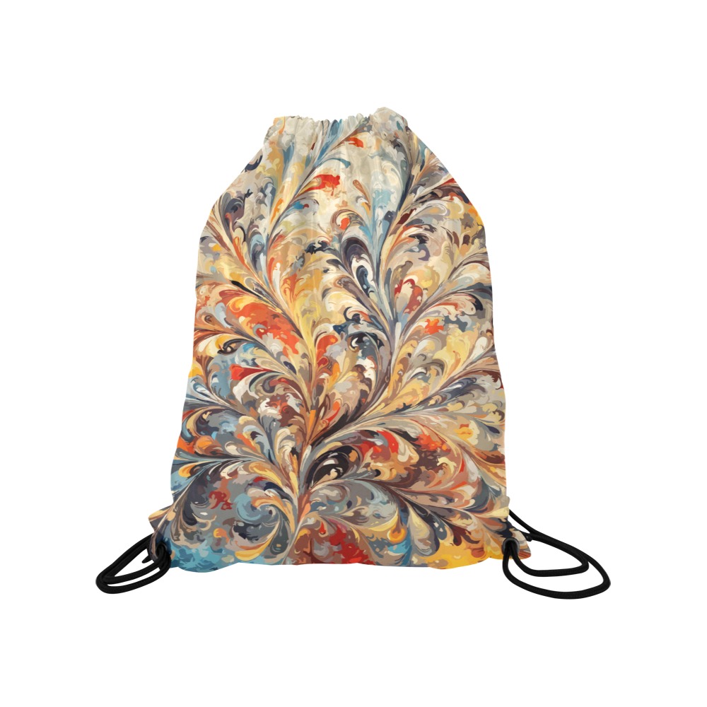 Glamour decorative floral ornament. Amazing art Medium Drawstring Bag Model 1604 (Twin Sides) 13.8"(W) * 18.1"(H)
