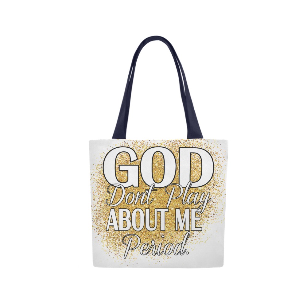 White God Don’t Play With Me Canvas Tote Bag (Model 1657)