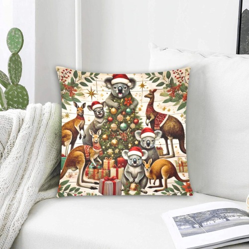 Aussie icon Christmas Custom Zippered Pillow Cases 16"x16" (Two Sides)