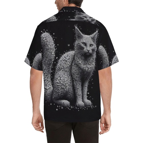 3D cat Hawaiian Shirt (Model T58)