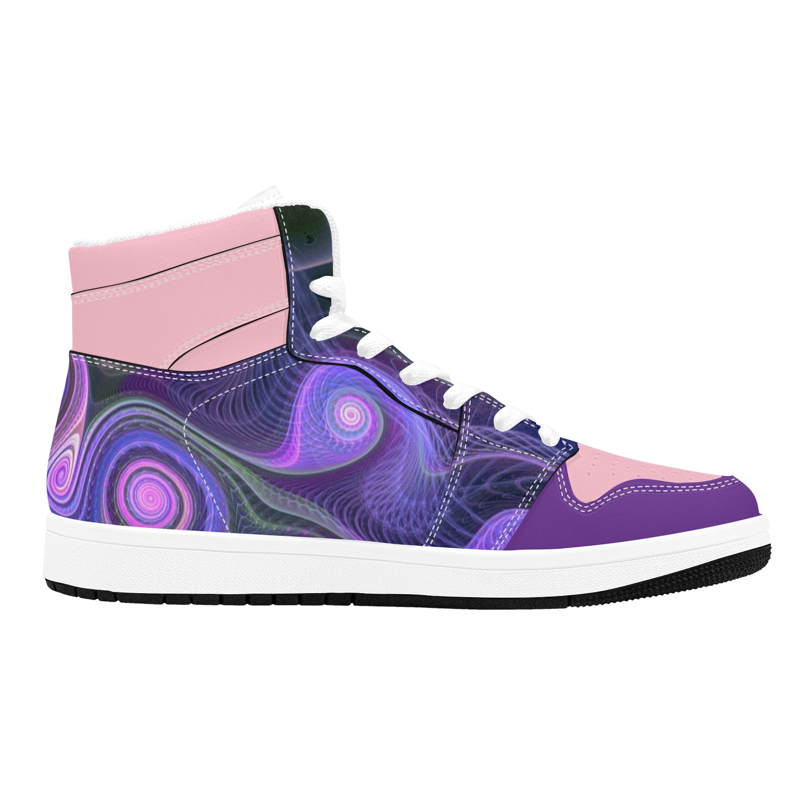 Purple Men's High Top Sneakers (Model 20042)