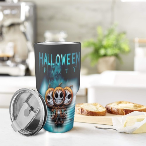 Happy Hello Ween 30oz Insulated Stainless Steel Mobile Tumbler