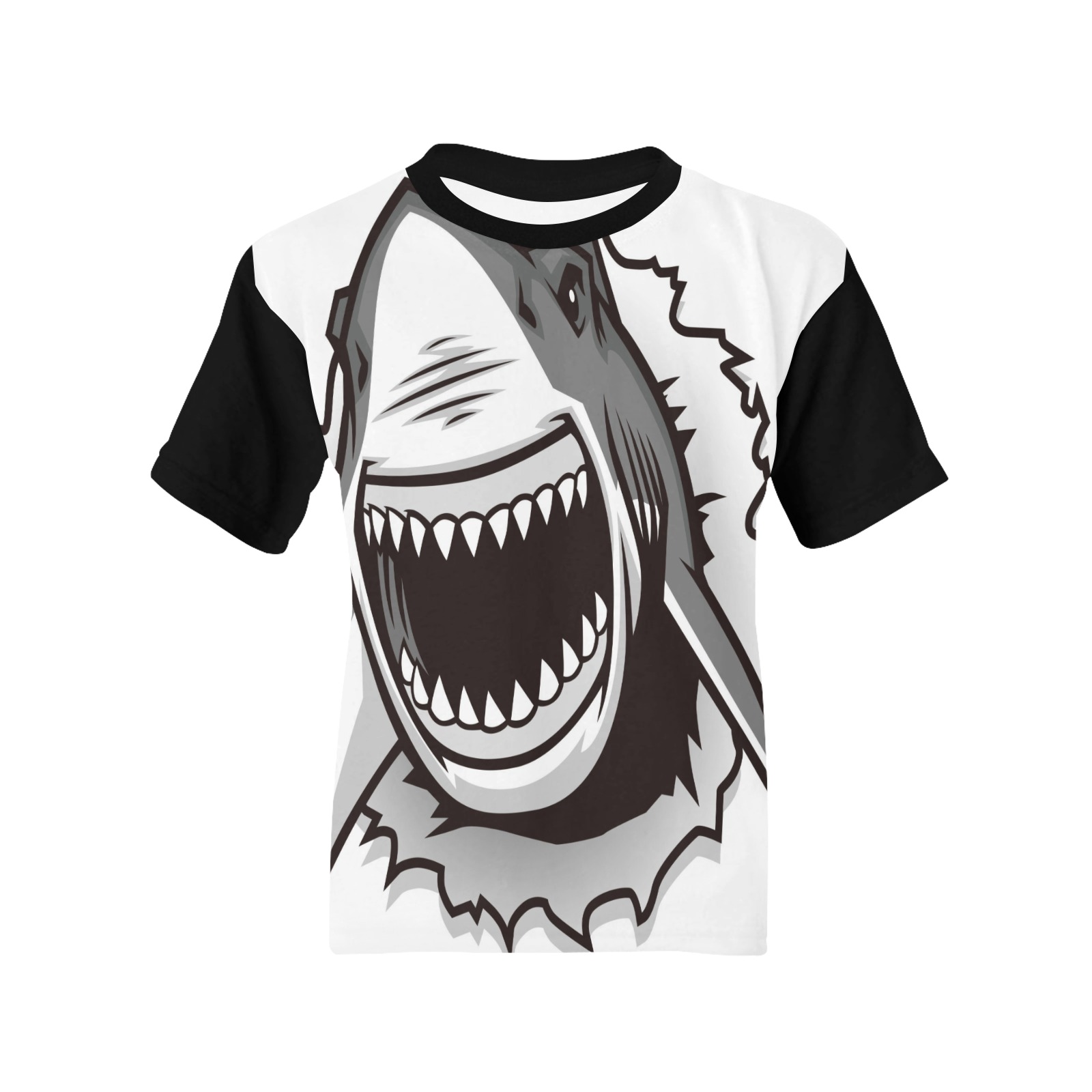 Great White Shark ripping with opened mouth  Boy T Shirt Kids' All Over Print T-shirt (Model T65)