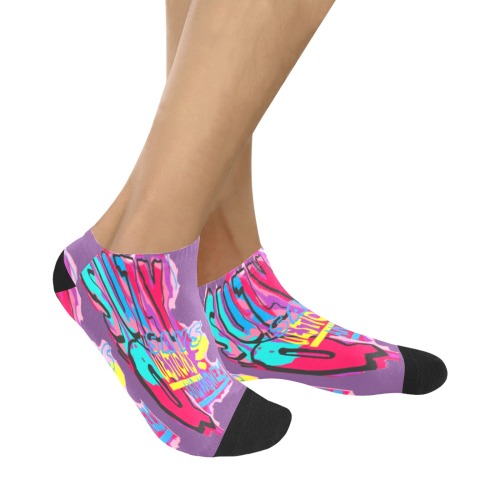 SUZY.Q.LOGO.PURP Women's Ankle Socks