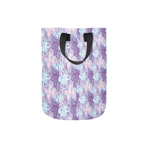Fashionable blue floral Laundry Bag (Small)