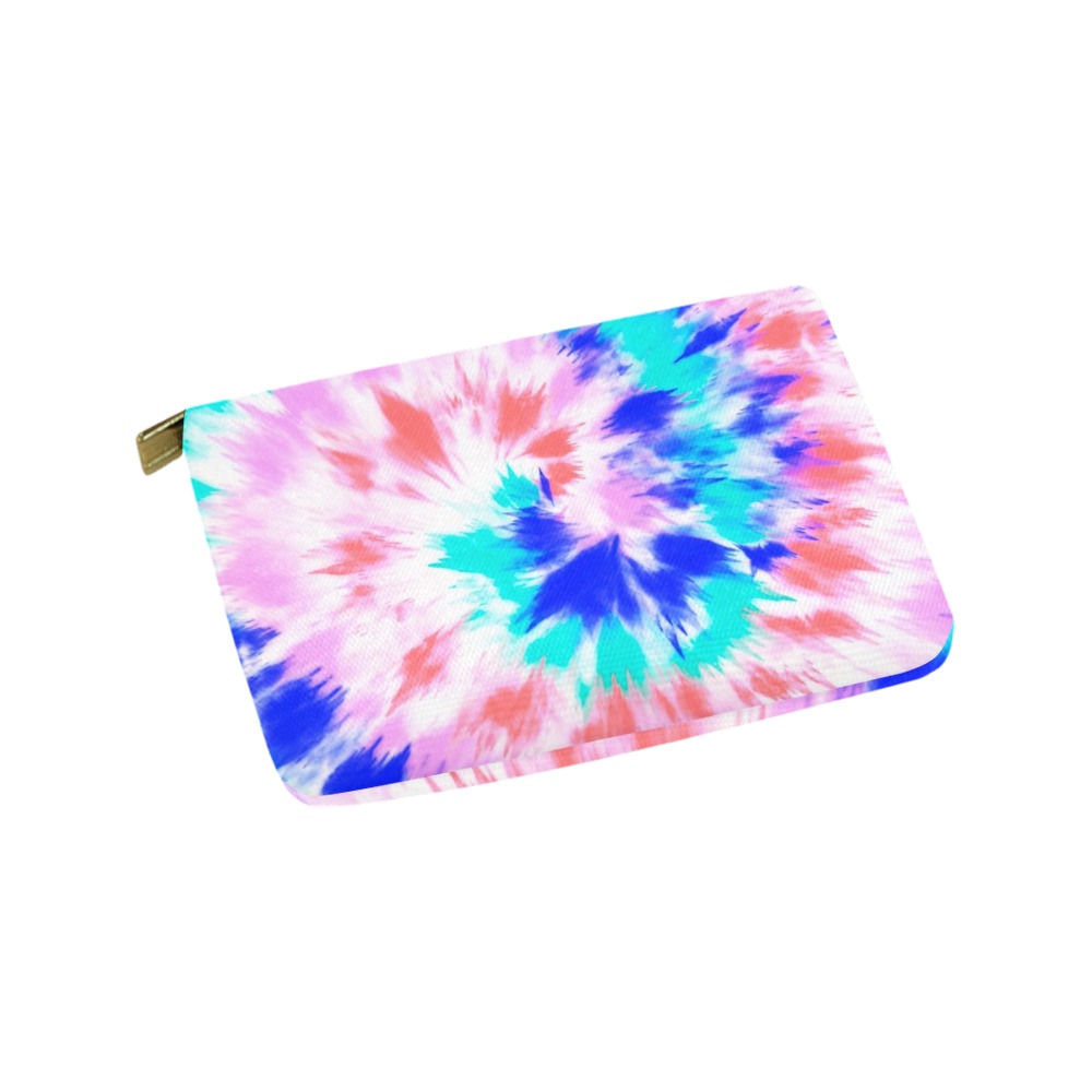 Tie dye lilac spirals Y6 Carry-All Pouch 9.5''x6''