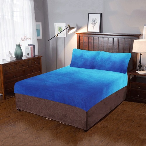 Blue Ombre 3-Piece Bedding Set