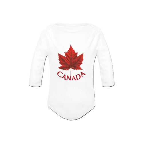 Baby Canada Souvenir Baby Powder Organic Long Sleeve One Piece (Model T27)