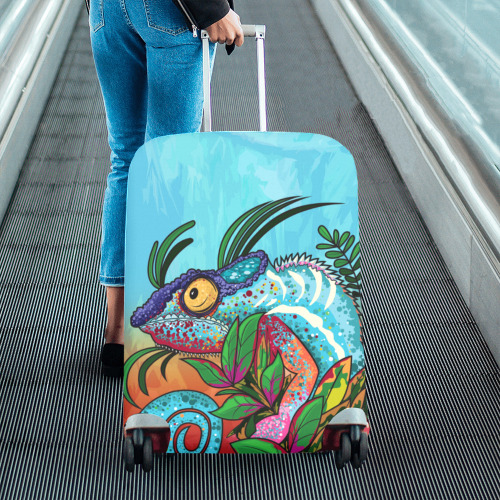 Rainbow Chameleon Luggage Cover/Large 26"-28"