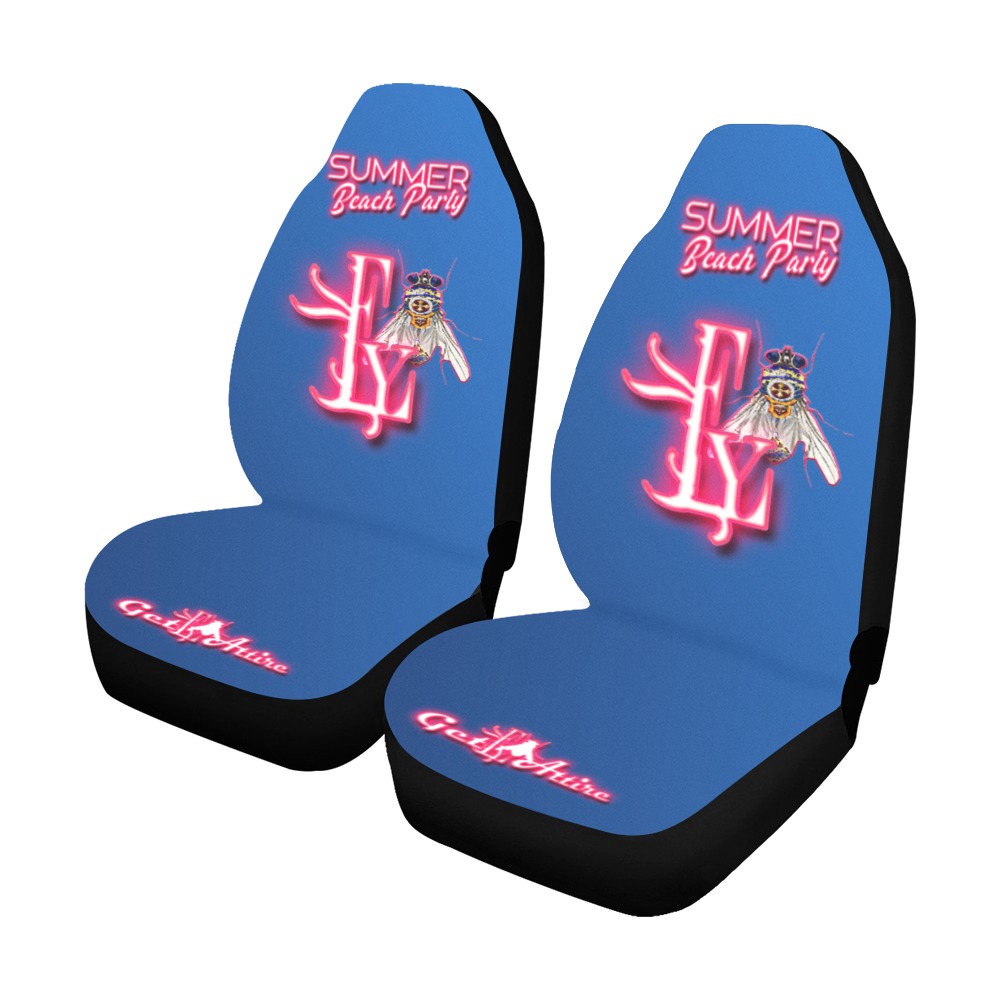 Summer Beach Party Collectable Fly Car Seat Covers (Set of 2)