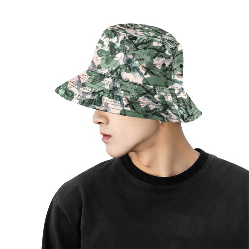 Modern camo mountains 23 All Over Print Bucket Hat for Men