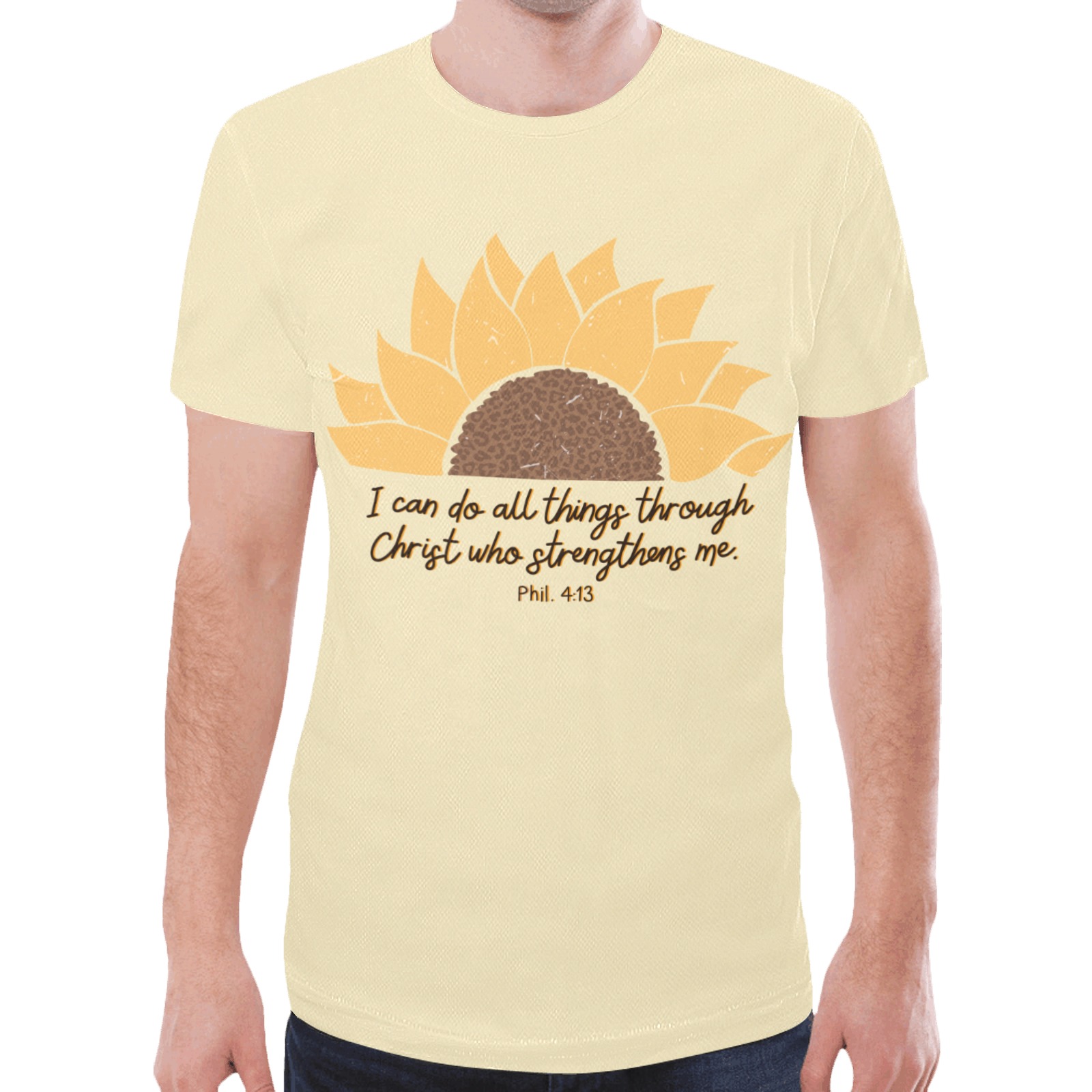 Sunflower New All Over Print T-shirt for Men (Model T45)