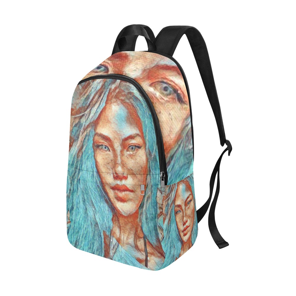 The Aqua Hair Of Beauty Fabric Backpack for Adult (Model 1659)