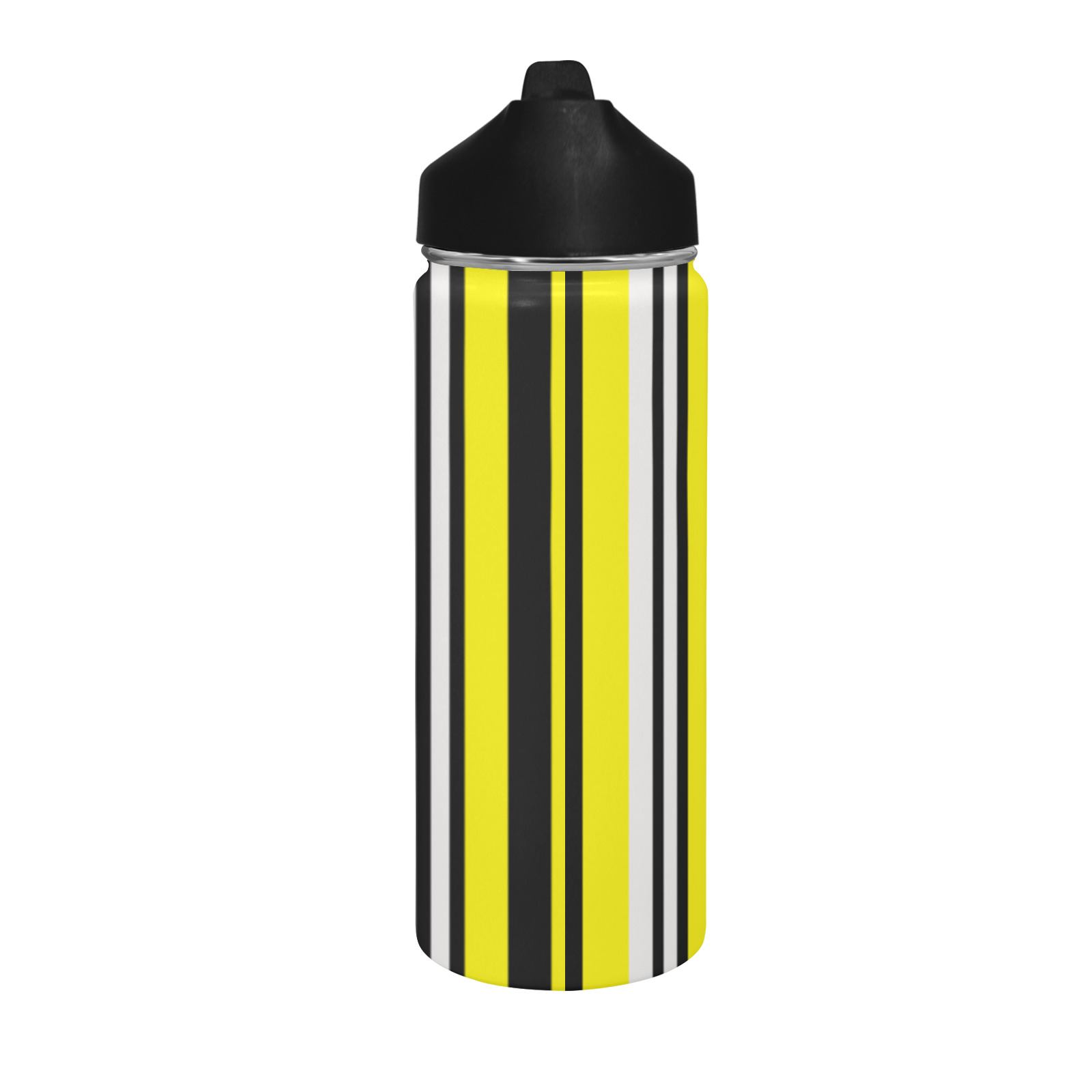 by stripes Insulated Water Bottle with Straw Lid (18 oz)