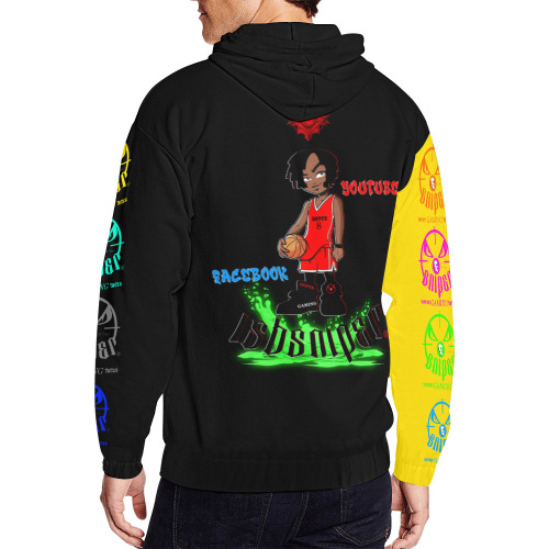 SNIPER Catroon hoodie All Over Print Full Zip Hoodie for Men (Model H14)