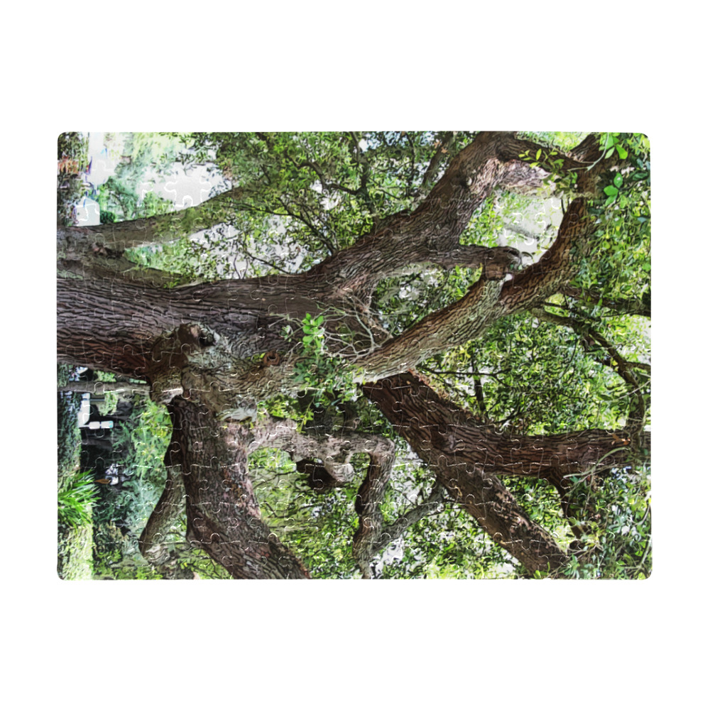Oak Tree In The Park 7659 Stinson Park Jacksonville Florida A3 Size Jigsaw Puzzle (Set of 252 Pieces)
