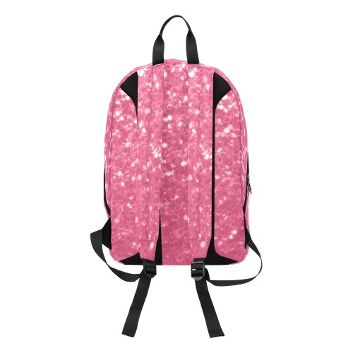 Magenta light pink red faux sparkles glitter Large Capacity Travel Backpack (Model 1691)