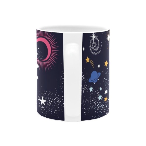 Galaxy Outer Space Mug White Mug(11OZ)