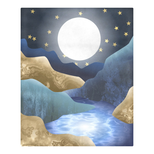 Moonlight Mountain Valley Stream 3-Piece Bedding Set
