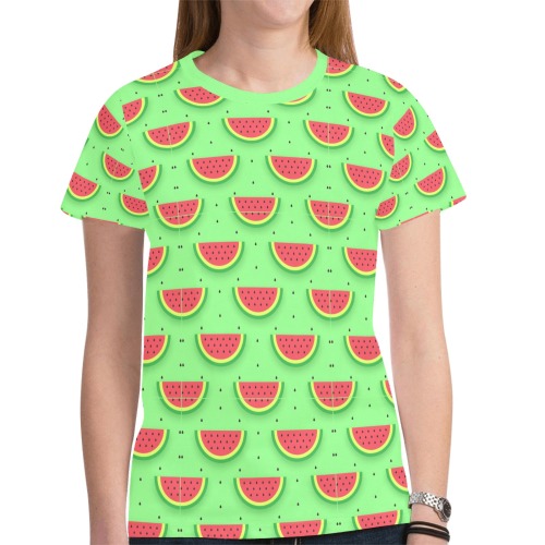 Freedom Melon Inspired Graphic T-Shirt Free Palestine Shirt Solidairty Shirt New All Over Print T-shirt for Women (Model T45)