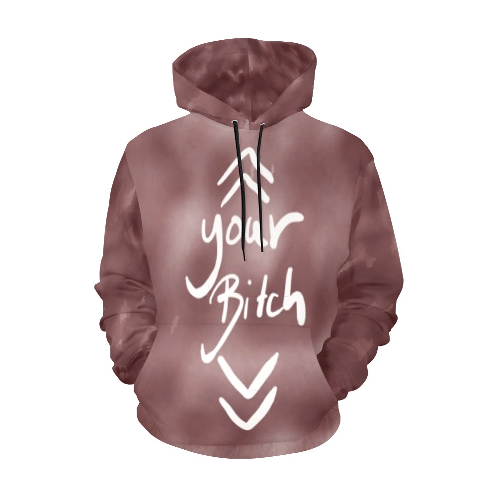 bitch All Over Print Hoodie for Men (USA Size) (Model H13)