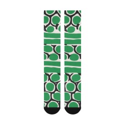 Retro green dots Over-The-Calf Socks