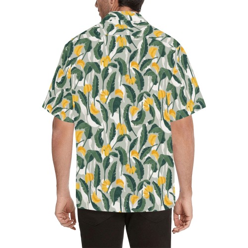 Bananas and banana leaf-964 Hawaiian Shirt (Model T58)