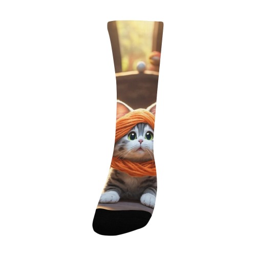A funny cat Custom Socks for Women