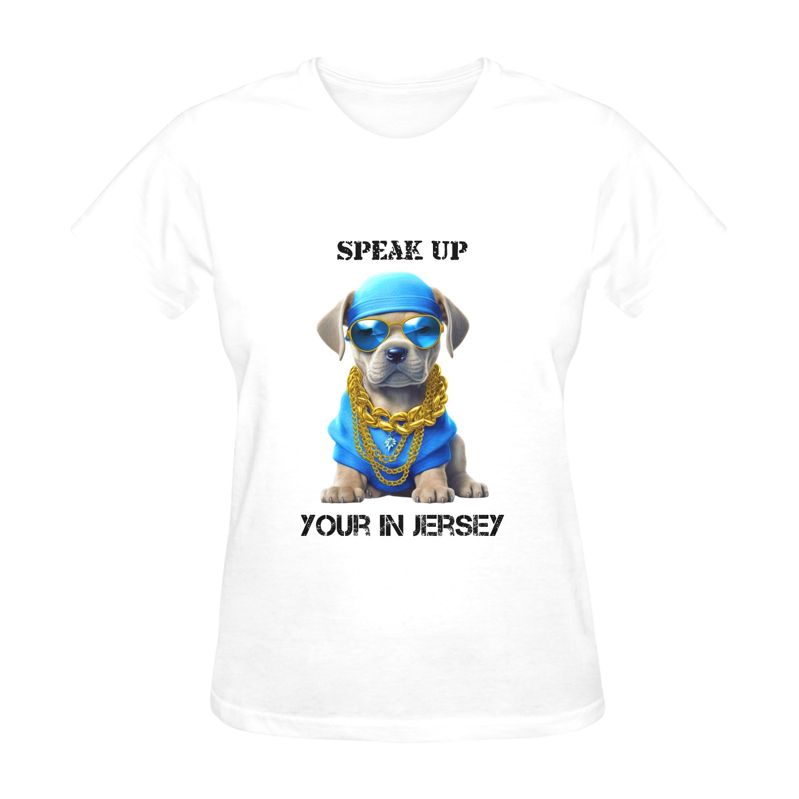 Pitbull Speak Up Your In Jersey Sunny Women's T-shirt (Model T05)