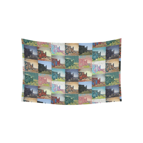 Stonehenge, Wiltshire, England Collage Cotton Linen Wall Tapestry 60"x 40"