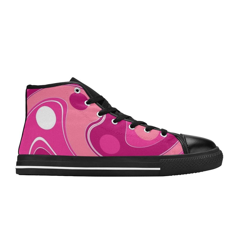 IN THE PINK-122 ALT Women's Classic High Top Canvas Shoes (Model 017)