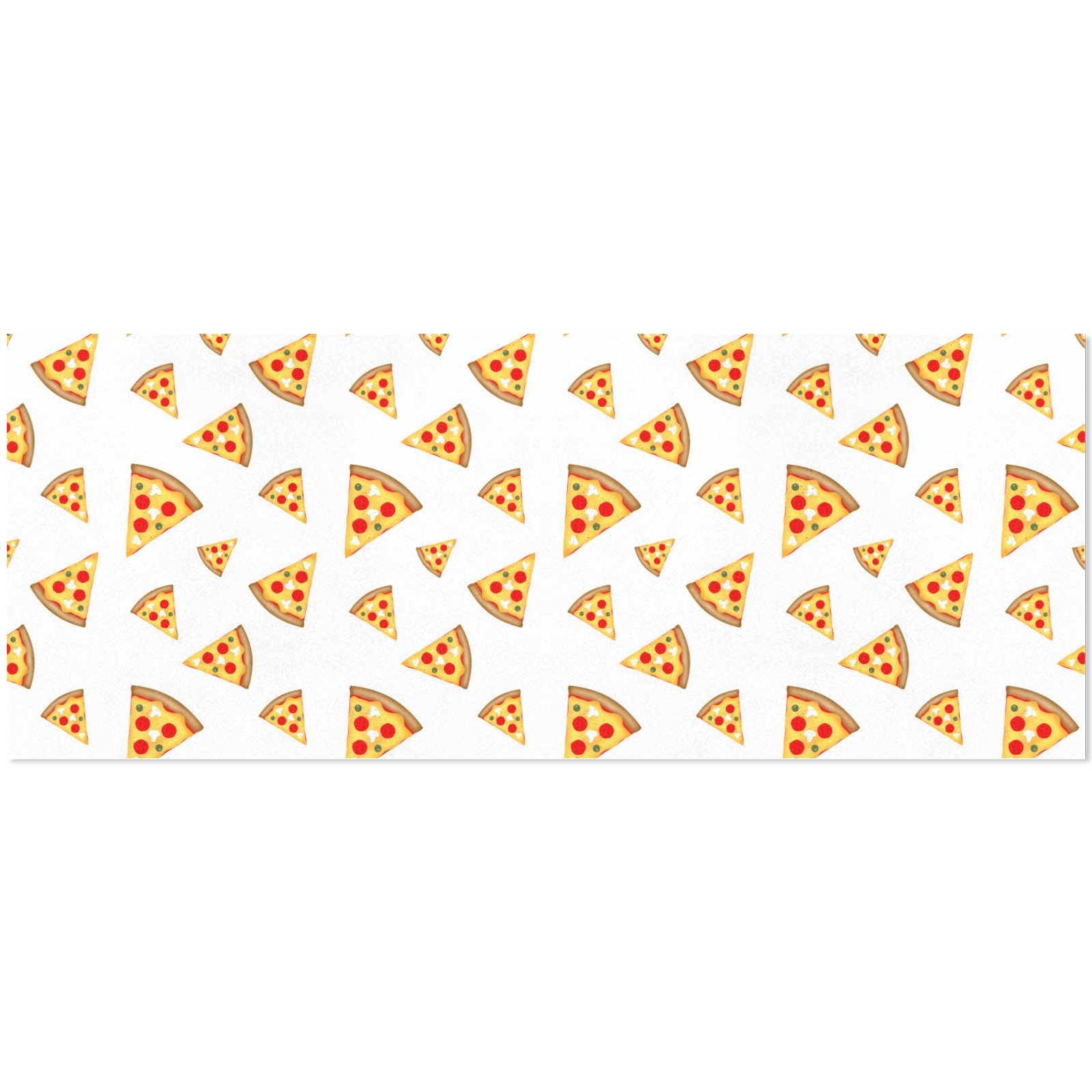 Cool and fun pizza slices pattern on white Gift Wrapping Paper 58"x 23" (5 Rolls)