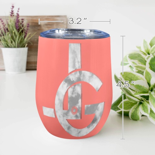 LG Peach 12oz Wine Tumbler