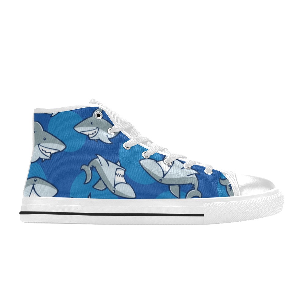 bb gvgvv5 High Top Canvas Shoes for Kid (Model 017)