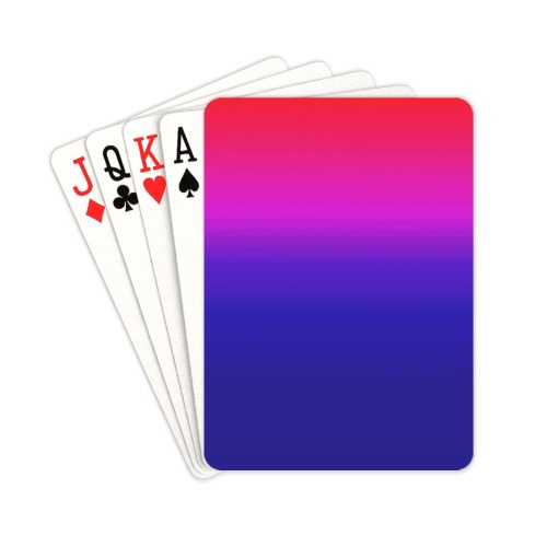 pink and blue Playing Cards 2.5"x3.5"
