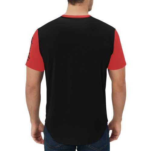 Esteli Q882 | Men's All Over Print Curved Hem T-Shirt (Model T76)