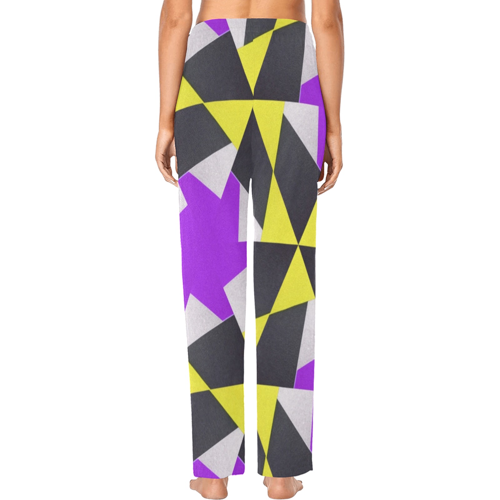 Retro geometric colorful 7D Women's Pajama Trousers