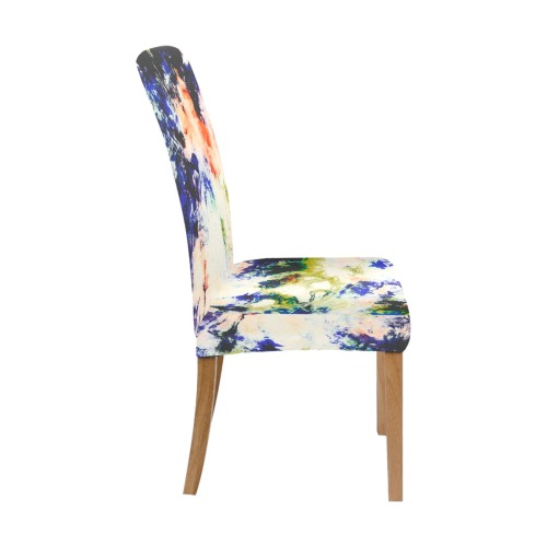 Modern watercolor colorful marbling Chair Cover (Pack of 4)