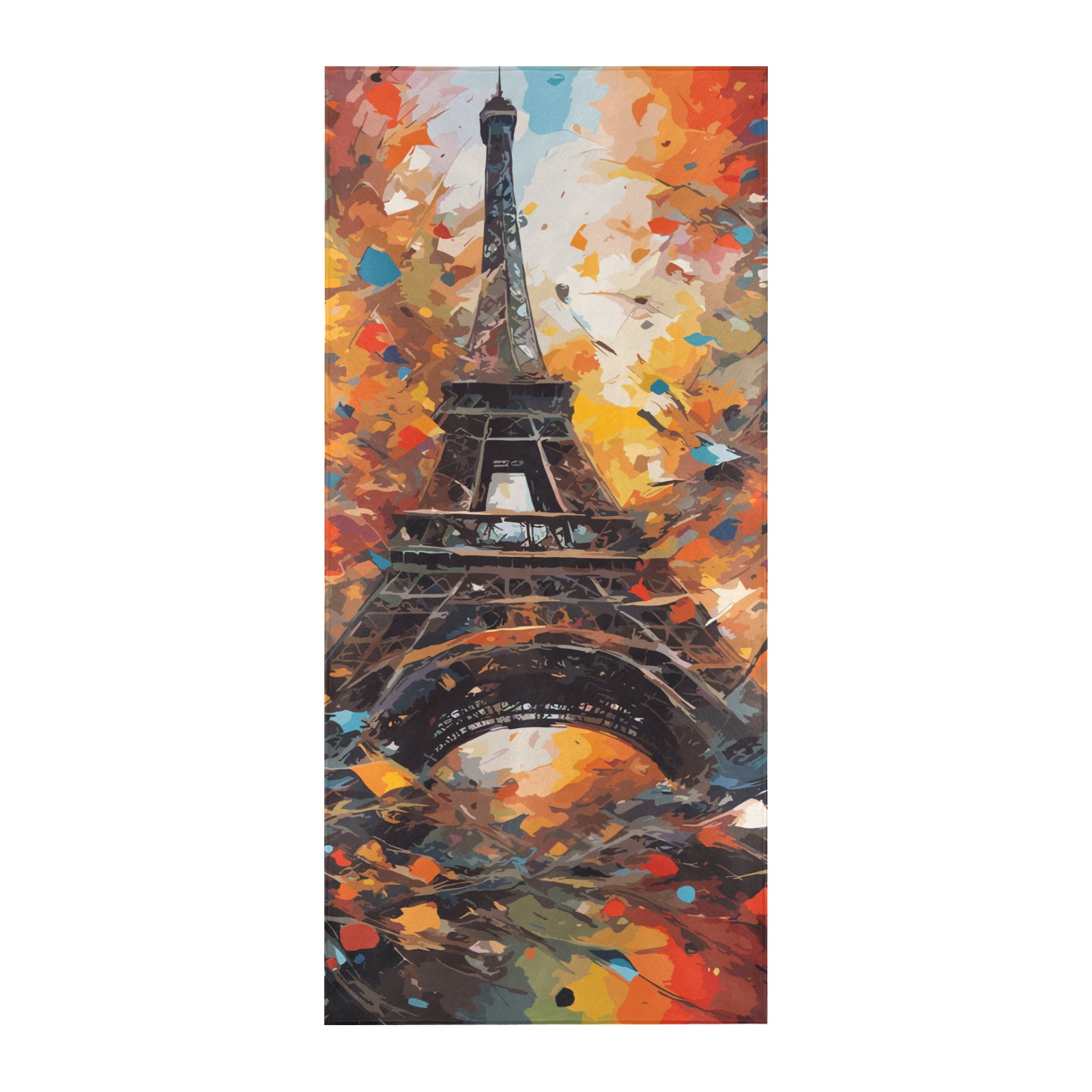 Allegory Of Paris In Spring Stunning Colorful Art Beach Towel 32"x 71"