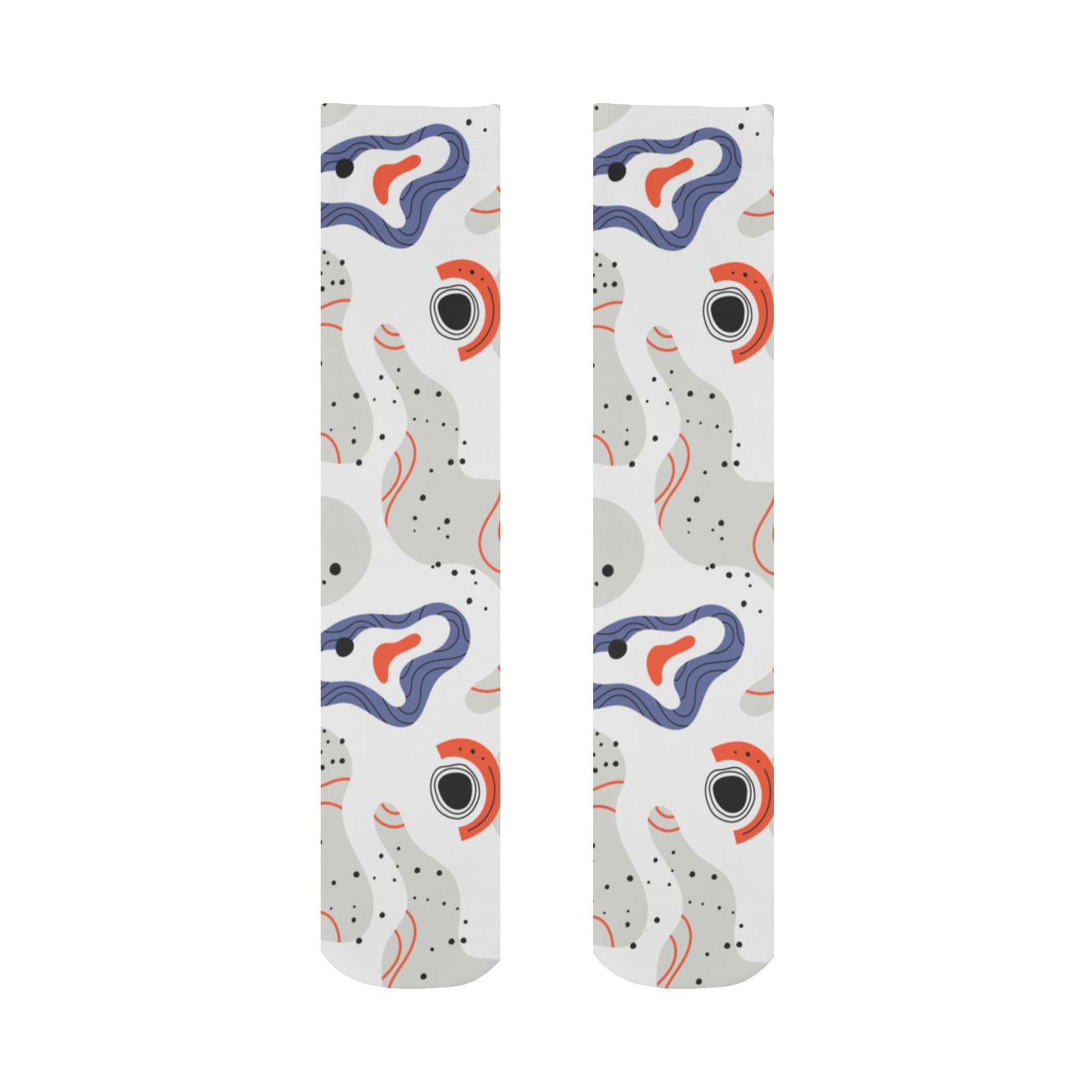 Elegant Abstract Mid Century Pattern All Over Print Socks for Women