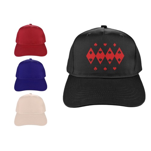 Black and Red Playing Card Shapes
