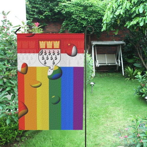 Cologne Pride Flag Pop Art by Nico Bielow Garden Flag 12‘’x18‘’(Twin Sides)
