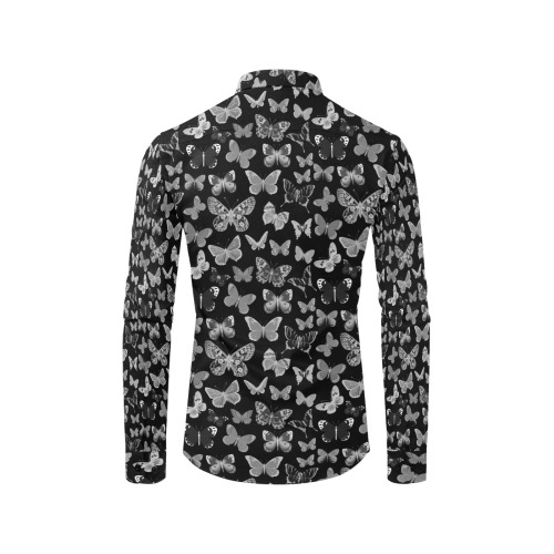 I See Butterflies by LouDeemY Men's All Over Print Casual Dress Shirt (Model T61)