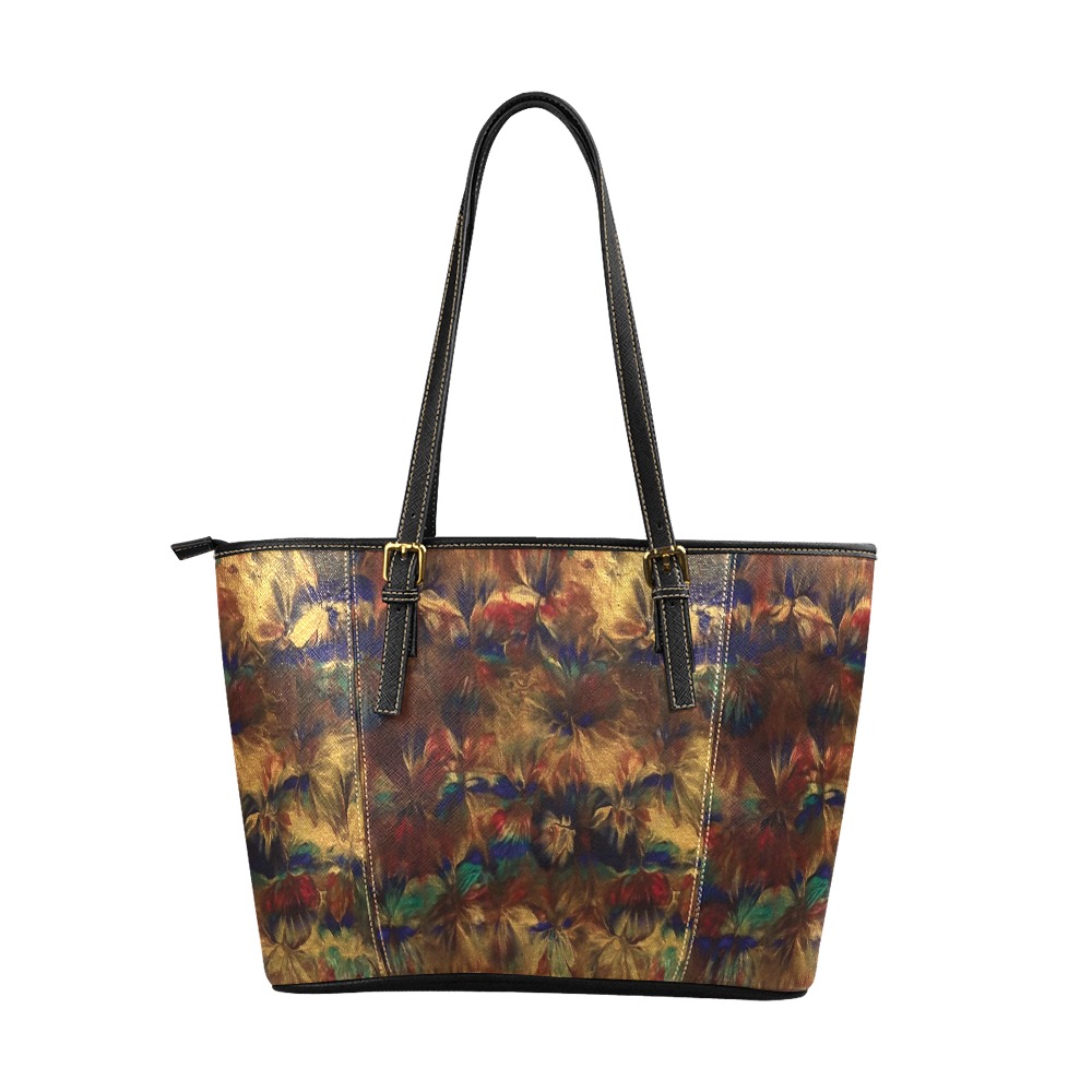 Fireflies Leather Tote Bag/Large (Model 1640)
