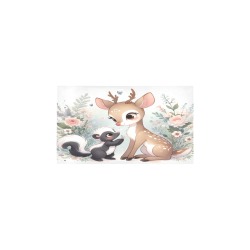 Storybook Woodland Babies Skunk And Deer Bath Rug 16''x 28''