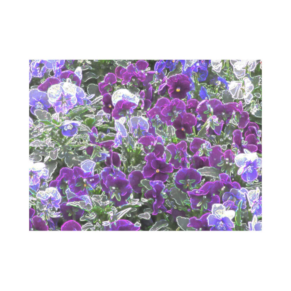 Field Of Purple Flowers 8420 Placemat 14’’ x 19’’ (Set of 6)