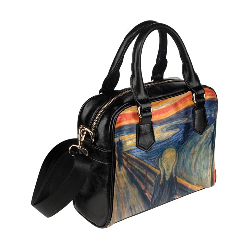 Edvard Munch-The scream Shoulder Handbag (Model 1634)